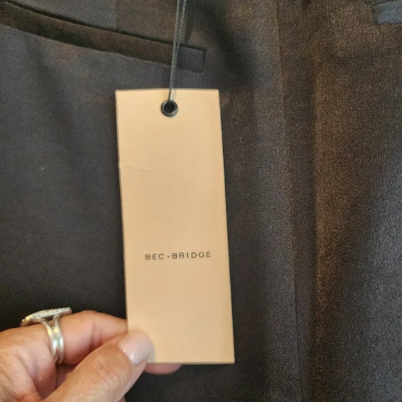 BEC+BRIDGE ANGELICA BODICE WIDE LEG BLACK PANTS HIGH WAIST NWT SIZE 2 - Picture 15 of 16